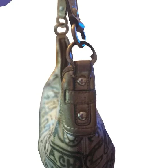 Coach Est 1941 Hobo Shoulder Bag Beige Plaid Script Logo - Picture 8 of 14